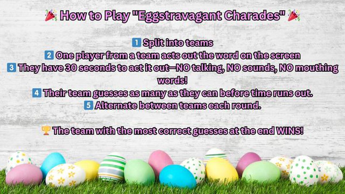 Eggstravagant Charades image number 1